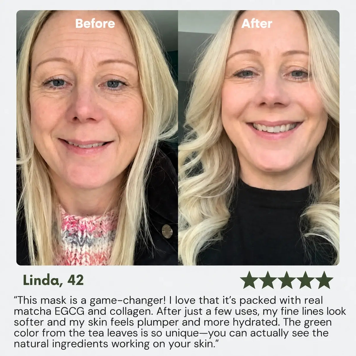Matcha Mask For Mature Skin
