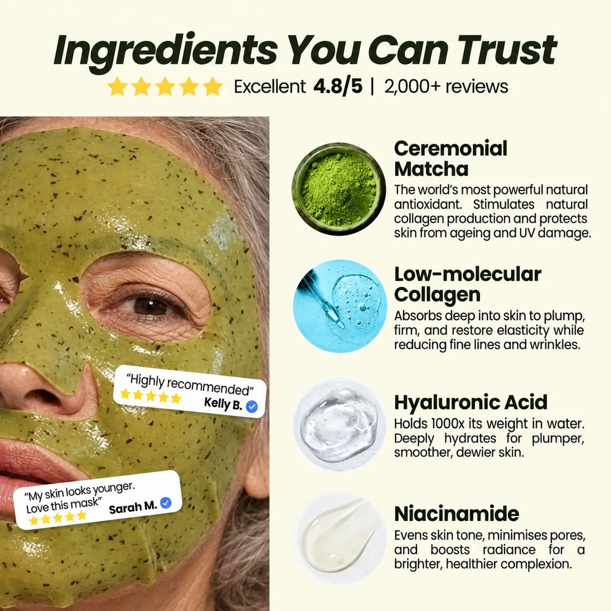 Matcha Mask For Mature Skin